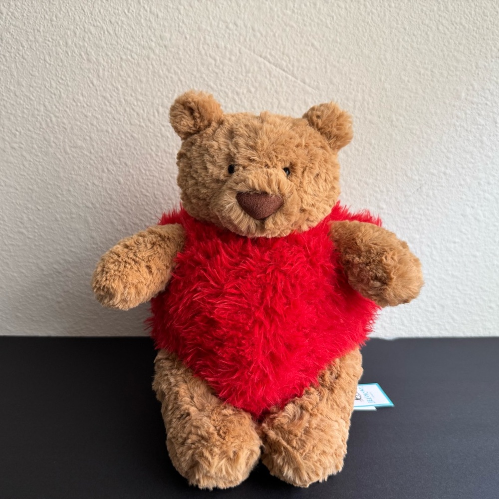 AUTHENTIC❣️New with Tags-Jellycat Bartholomew Bear Heartthrob-Valentine’s Day!